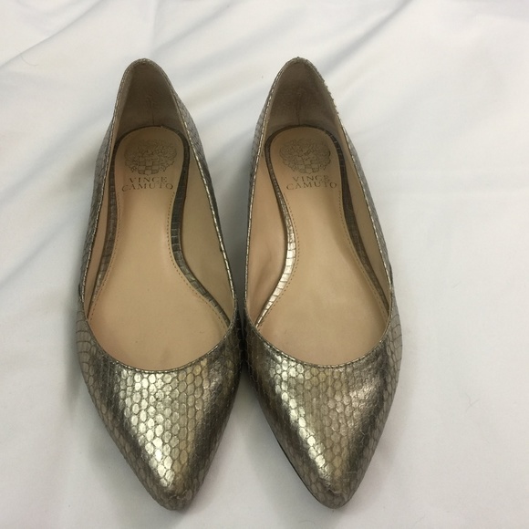 Vince Camuto Shoes - Gold Pointed Toe Flats